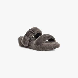 Ugg Fuzz Yeah Women Slippers Grey (4683HNCYM)